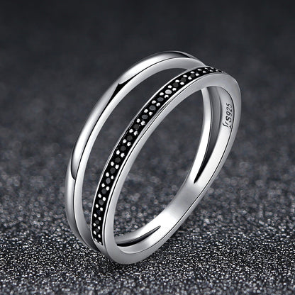 925 Sterling Silver 0.6CM Width Ring Size 6 for Women