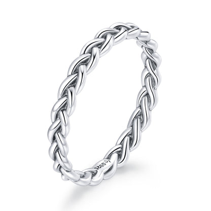 925 Sterling Silver Oxidized 0.20cm Ring Size 9 for Women