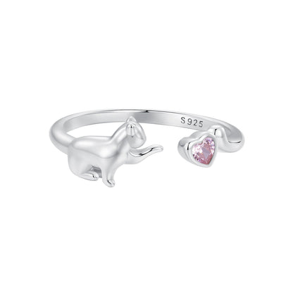 925 Sterling Silver Pavé Setting CZ White Gold Plated Ring for Women