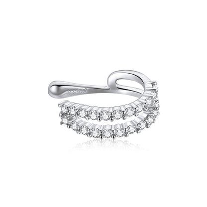 925 Sterling Silver Plated Platinum CZ Earrings
