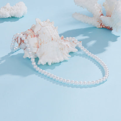 925 Sterling Silver White Gold Plated 39-45.5cm Quality Shell Pearl Necklace for Women