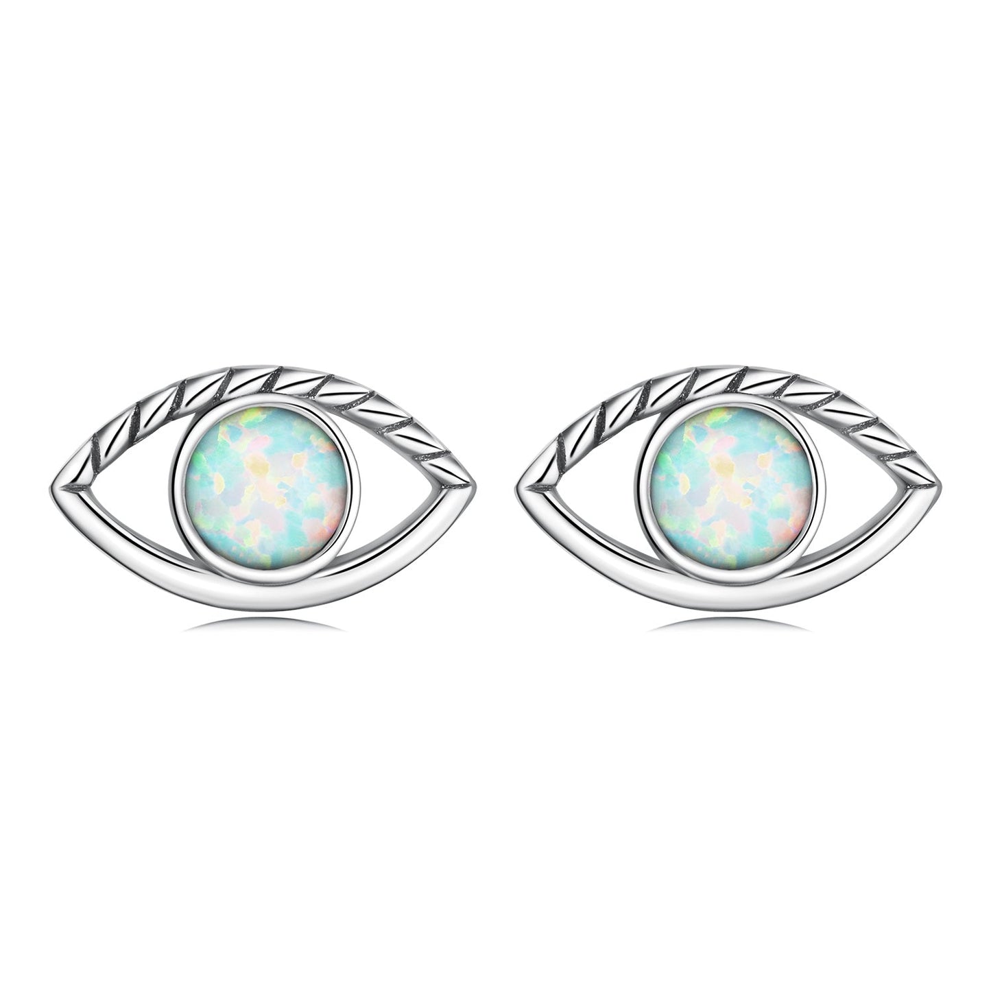 925 Sterling Silver Translucent Opal Earrings for Women