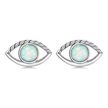 925 Sterling Silver Translucent Opal Earrings for Women