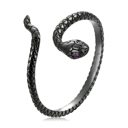 S925 Sterling Silver Black Gold Plated Pavé Setting CZ Ring