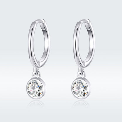 925 Sterling Silver Gold Plated Pavé Setting CZ Earrings for Women