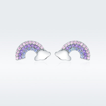 925 Sterling Silver Earrings with Pavé Setting CZ