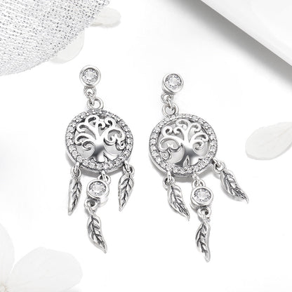 925 Sterling Silver Oxidized Pavé Setting CZ Earrings