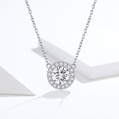 925 Sterling Silver Plated Platinum 49cm Pavé Setting CZ Necklace for Women