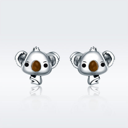 925 Sterling Silver Earrings 1.1*1.2cm for Women