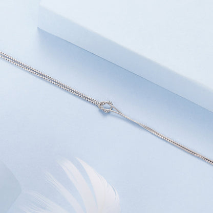 925 Sterling Silver & Plated White Gold Bracelet for Women