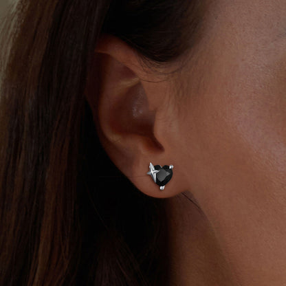 925 Sterling Silver Earrings with Pavé Setting and CZ