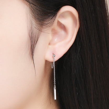 S925 Sterling Silver Plated Platinum Earrings for Women