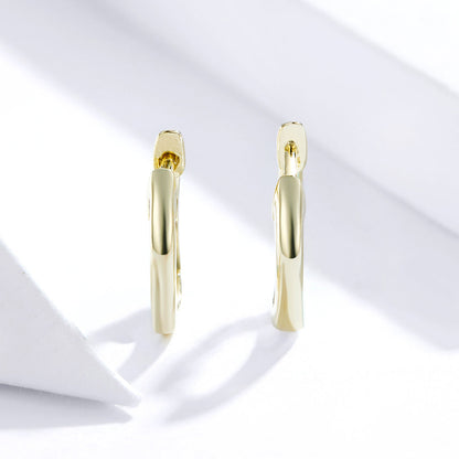 925 Sterling Silver Plated Black Gold Earrings for Women