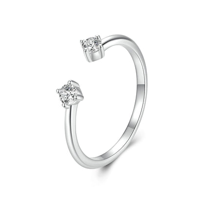 925 Sterling Silver Moissanite Ring Size E for Women
