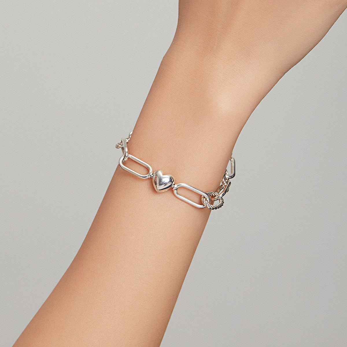 925 Sterling Silver Oxidized Bracelet 17cm for Women
