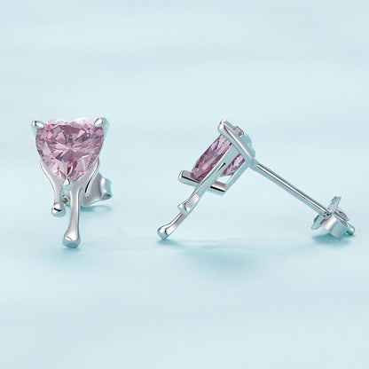 925 Sterling Silver CZ Earrings with Pavé Setting for Women