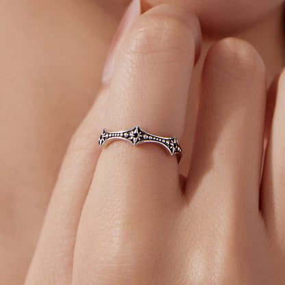 925 Sterling Silver Ring with Pavé Setting CZ, Size 6.0