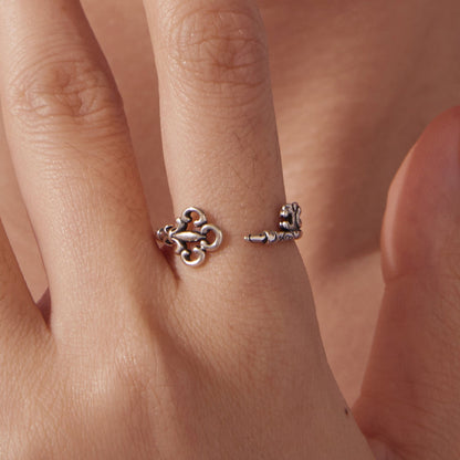 925 Sterling Silver Oxidized 0.14-0.8cm Ring for Women