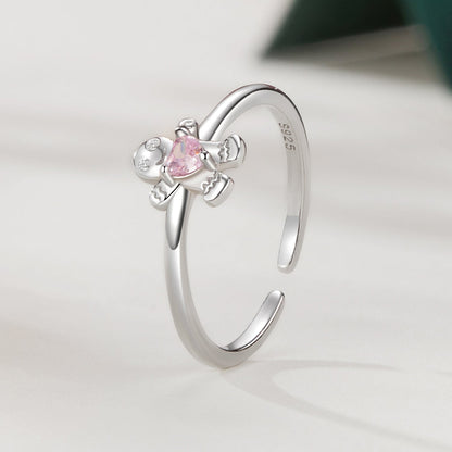 925 Sterling Silver White Gold Plated Pavé Setting CZ Ring