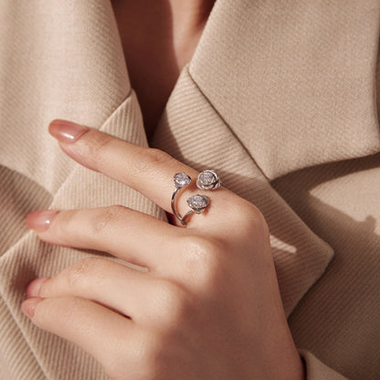 925 Sterling Silver 0.8cm Pavé Setting CZ Ring