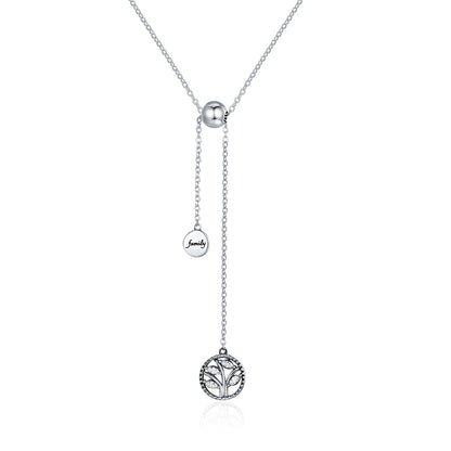 925 Sterling Silver Necklace 42CM Length with 9.5CM Pendant for Women