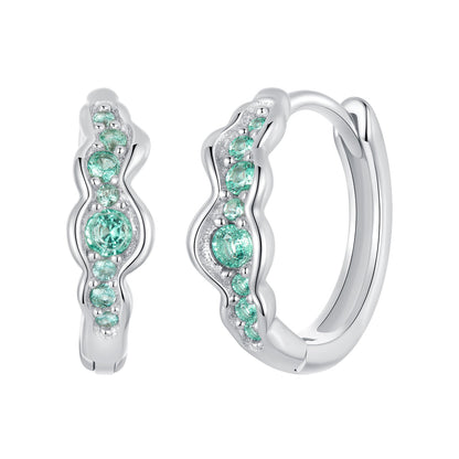 925 Sterling Silver Pave Setting CZ Earrings for Women