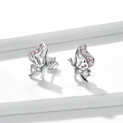 925 Sterling Silver Earrings with CZ in Pavé Setting