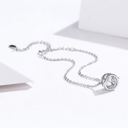 925 Sterling Silver & Platinum Plated CZ Bracelet for Women