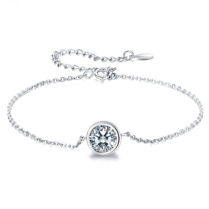 925 Sterling Silver & Platinum Plated CZ Bracelet for Women