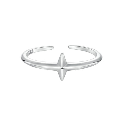 925 Sterling Silver Oxidized Silver 0.12cm Ring for Men