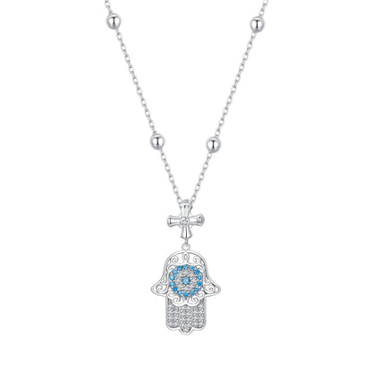 925 Sterling Silver Necklace with Pavé Setting CZ - 400mm Length