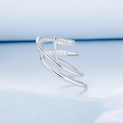 925 Sterling Silver Earrings with CZ and White Gold Plating