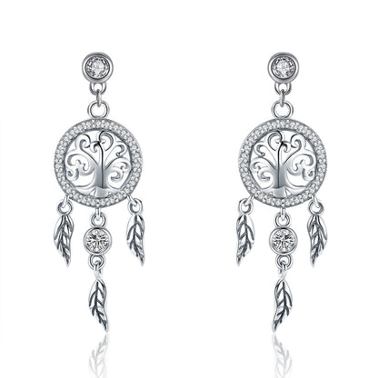 925 Sterling Silver Oxidized Pavé Setting CZ Earrings