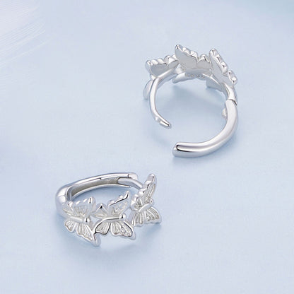 S925 Sterling Silver Earrings with Plated Platinum for Women