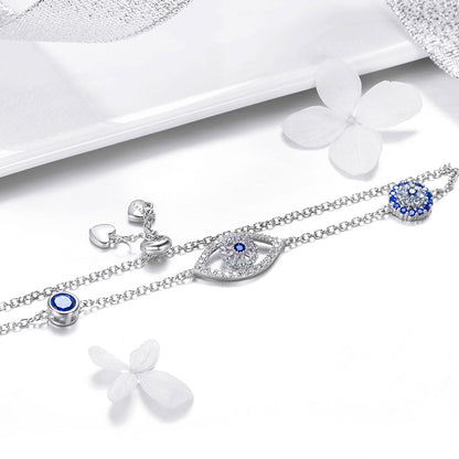 925 Sterling Silver Bracelet 22cm Length 0.9*2.2cm for Women