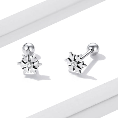 925 Sterling Silver Earrings with Pavé Setting and Oxidized Finish