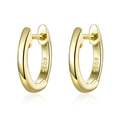 925 Sterling Silver Plated Black Gold Earrings for Women