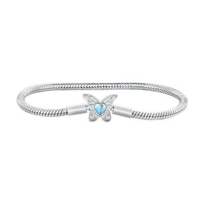 925 Sterling Silver Moonstone Bracelet 17.0 cm Pavé Setting for Women