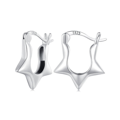 S925 Sterling Silver Earrings for Women - Oxidized Silver, 17x4mm