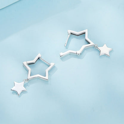 925 Sterling Silver Earrings 25*8mm for Women