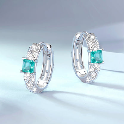 925 Sterling Silver Pavé Setting CZ Earrings for Women