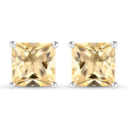 3.06 Carat Genuine Citrine .925 Sterling Silver Earrings