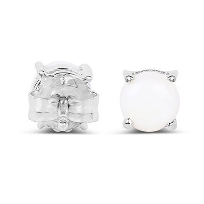 1.18 Carat Genuine Opal .925 Sterling Silver Earrings