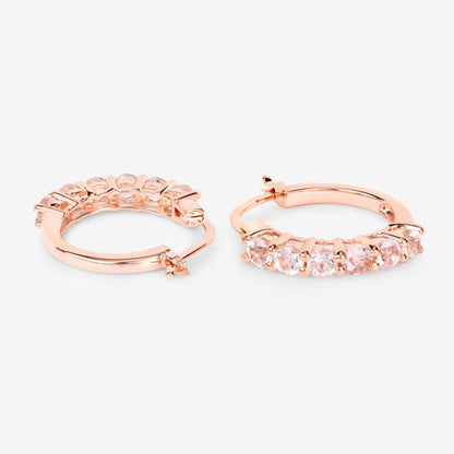 1.08 Carat Genuine Morganite .925 Sterling Silver Earrings
