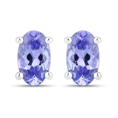 0.50 Carat Genuine Tanzanite .925 Sterling Silver Earrings