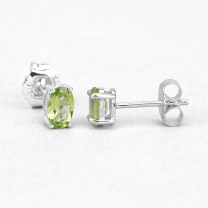 1.66 Carat Genuine Peridot .925 Sterling Silver Earrings
