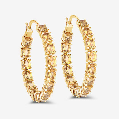 4.80 Carat Genuine Citrine .925 Sterling Silver Earrings