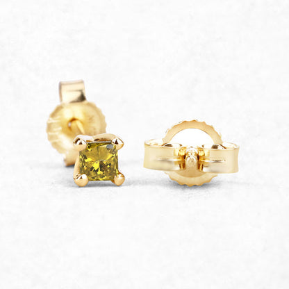 0.25 Carat Genuine Yellow Diamond 14K Yellow Gold Earrings (SI1-SI2)