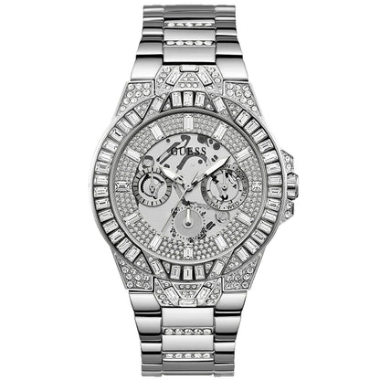 Guess Men's Trend Silver Tone Multi-function