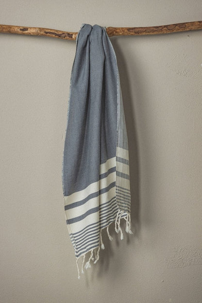 Essential Stripe Hand Towel Collection – 20” x 40” Turkish Cotton Hand Towels